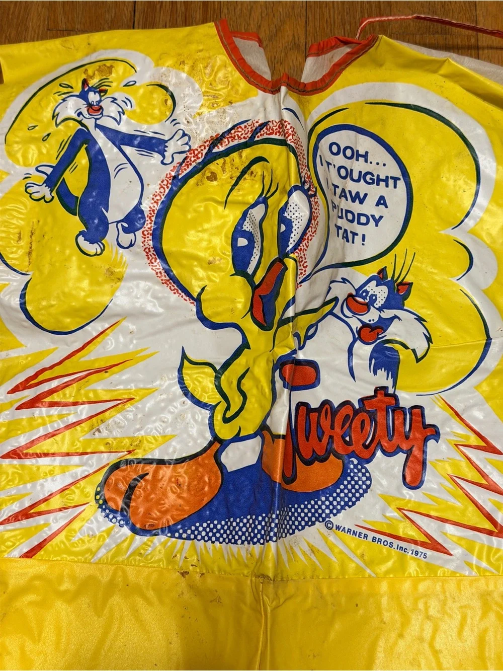 Vintage 1975 WB Looney Tunes Tweety Bird Collegeville Tiny Tot Costume 1961 Mask